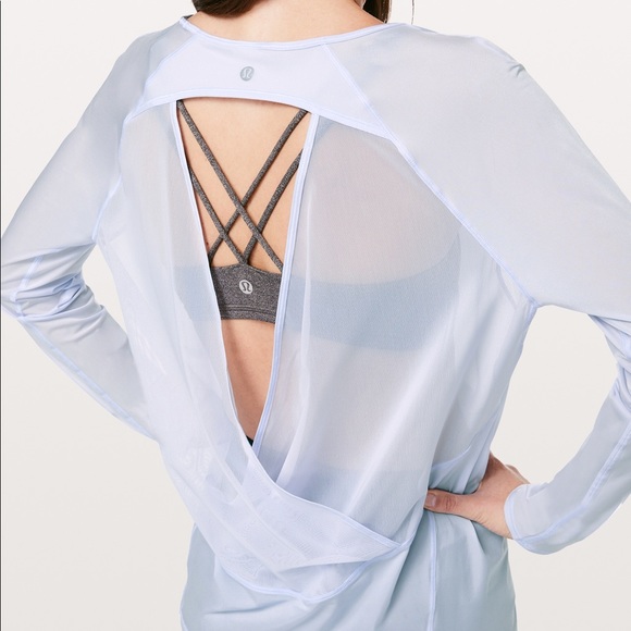 lululemon athletica Tops - If You're Lucky Long Sleeve Tee II Serene Blue